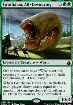 Grothama, All-Devouring feature for They FINALLY made a legendary Wurm!