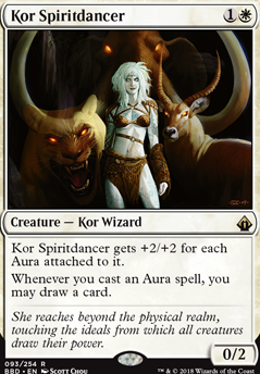 Kor Spiritdancer feature for Mono White Auras