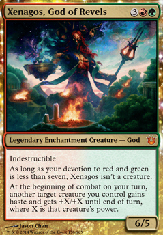 Xenagos, God of Revels feature for green, red rush