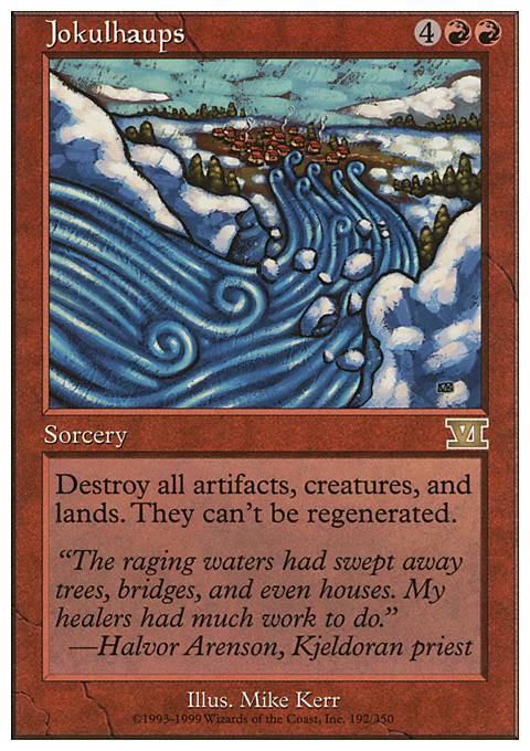 Jokulhaups feature for Red/Green Control/Land Shenanigans