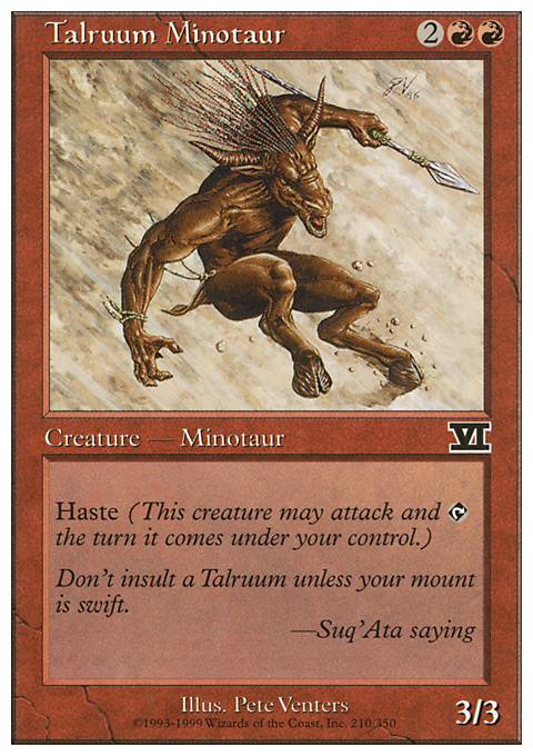 Featured card: Talruum Minotaur