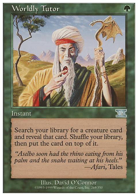 Featured card: Worldly Tutor
