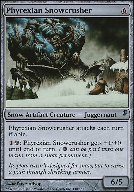 Phyrexian Snowcrusher feature for Drizzt Knows How to Win