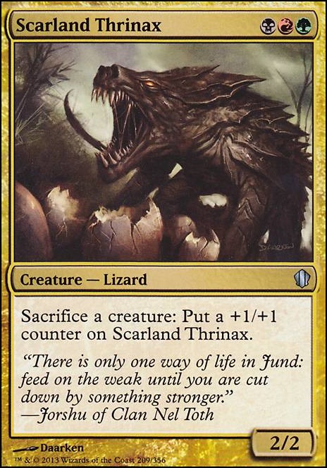Scarland Thrinax feature for Jund EDH pauper