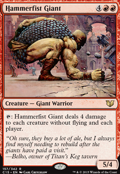 Hammerfist Giant feature for Axelrod's stomping giants Tribal EDH
