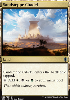Sandsteppe Citadel feature for Black/Red/Green/White EDH