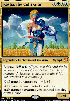 Kestia, the Cultivator feature for Kestia, Primal Surge (G/W/U Enchantress EDH)