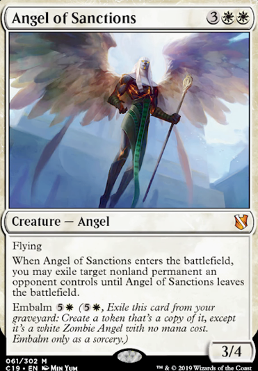 Angel of Sanctions feature for Mono-white dorks and taxes