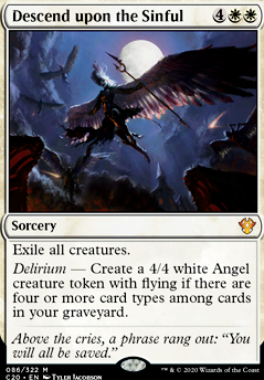 Descend upon the Sinful feature for Mono White Angels