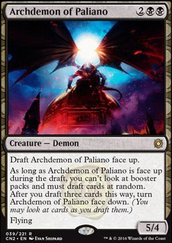 Archdemon of Paliano feature for Black Skies