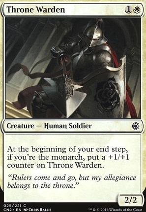 Throne Warden feature for Guards! Guards! (Conspiracy 2: Draft deck)