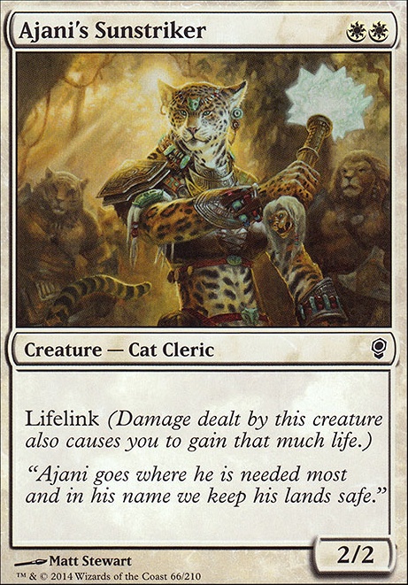Ajani's Sunstriker feature for Tribal Cats