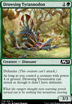 Drowsing Tyrannodon feature for Garruk's Mono Green