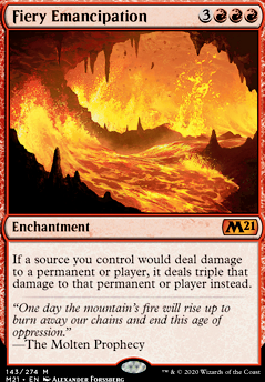 Fiery Emancipation feature for Mono Red Orthion, Hero of Lavabrink