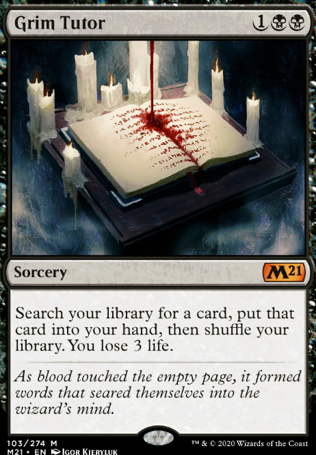 Grim Tutor feature for Let's Fix my Terrible Muldrotha Deck