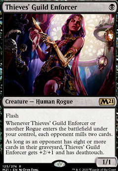 Thieves' Guild Enforcer feature for Dimir Milling Rogues