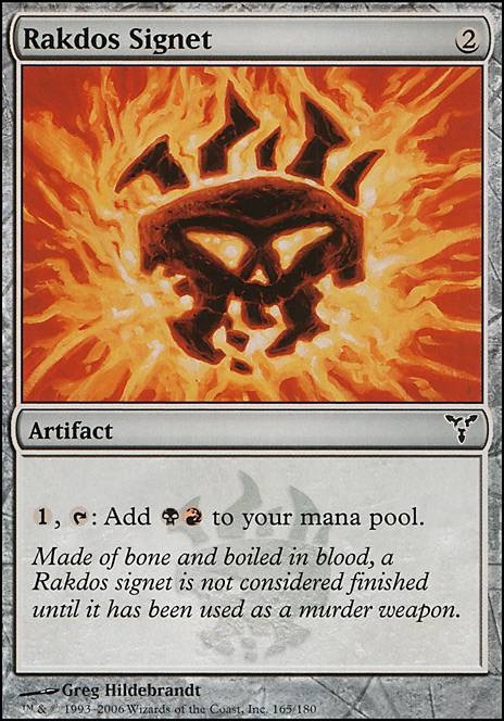 Rakdos Signet feature for Cards To Ashes