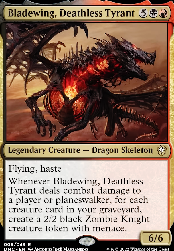 Bladewing, Deathless Tyrant feature for Rakdos Dragons Don't Die