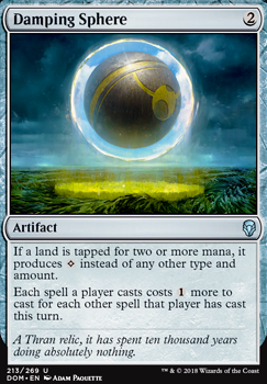 Damping Sphere feature for Saheeli, the Gifted Commander Deck (2023-11-08)