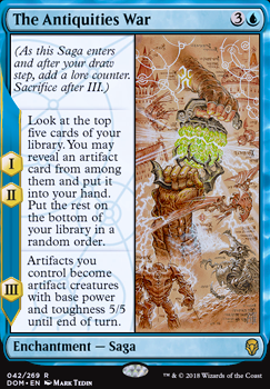 The Antiquities War feature for Jeskai Tinker Toys