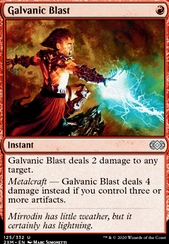 Galvanic Blast feature for Budget artifact blast