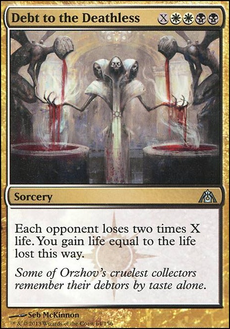 Debt to the Deathless feature for Obzedat, Ghost Council EDH