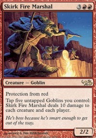 Skirk Fire Marshal feature for Goblins Pointing Right