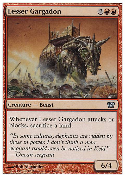 Lesser Gargadon feature for Lesser Gargledon