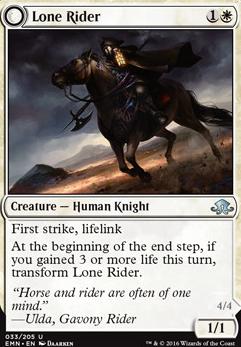 Lone Rider feature for Odric's Aether Revolt (W/B)