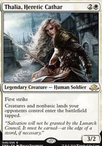 Thalia, Heretic Cathar feature for Bant Creature Control Pioneer Edition
