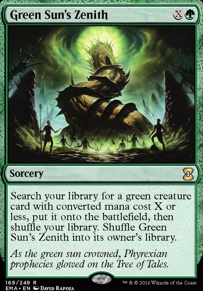 Green Sun's Zenith feature for Elves Up To Eleven (infinite mana on turn 3)