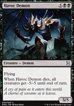 Havoc Demon feature for Mono Black EDH toolkit