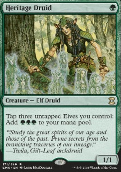 Heritage Druid feature for Eternal Artisan: Mono Green Elf Tribal