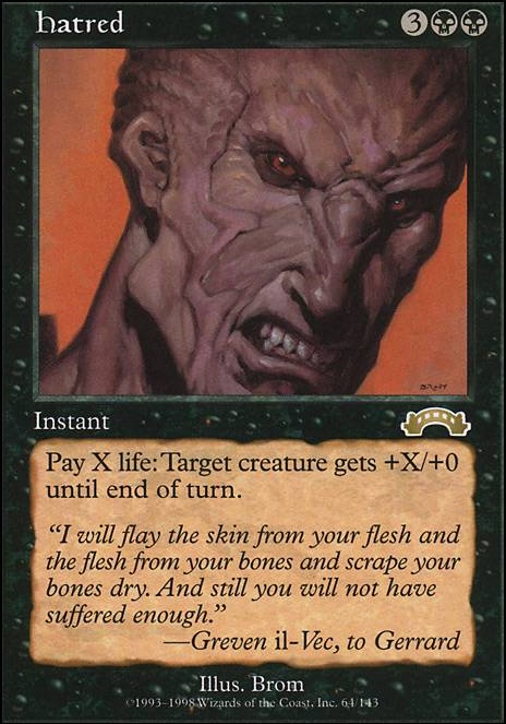 Hatred feature for Magic: The Gathering (The Card)