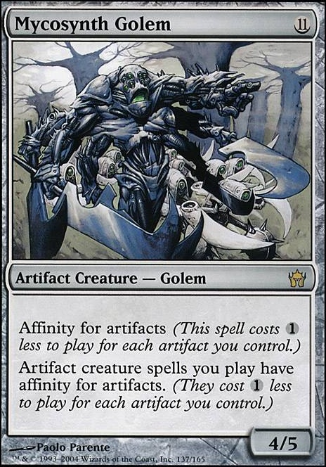 Mycosynth Golem feature for Nicol Bolas, Ravager of Artifacts