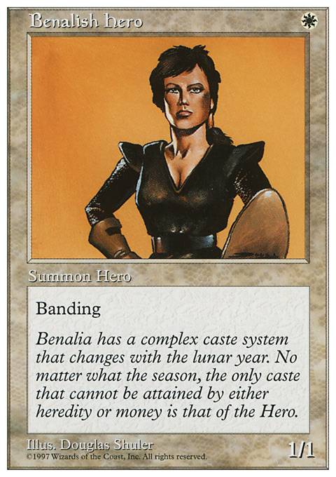 Benalish Hero feature for Banding Flanking Odric EDH