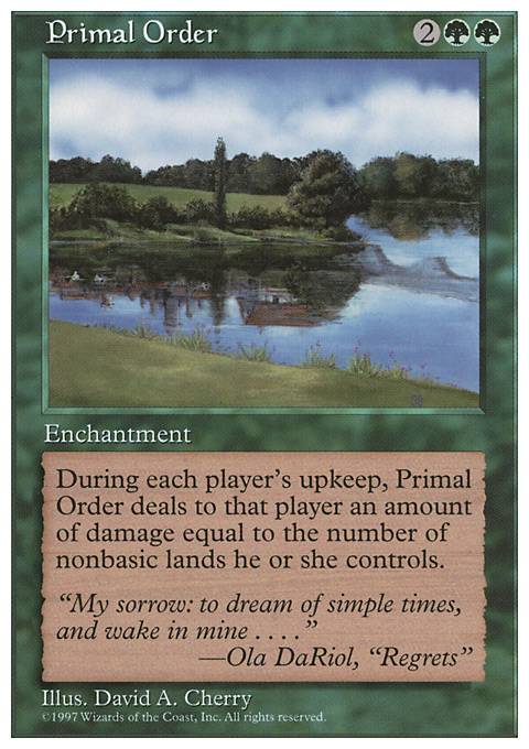 Featured card: Primal Order