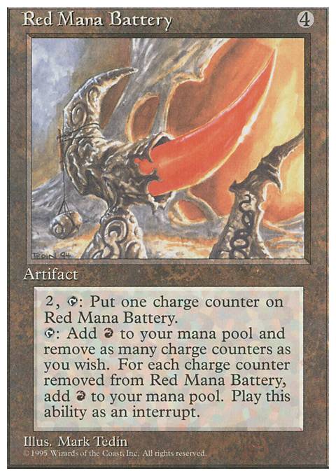 Red Mana Battery feature for List of Mana Rocks