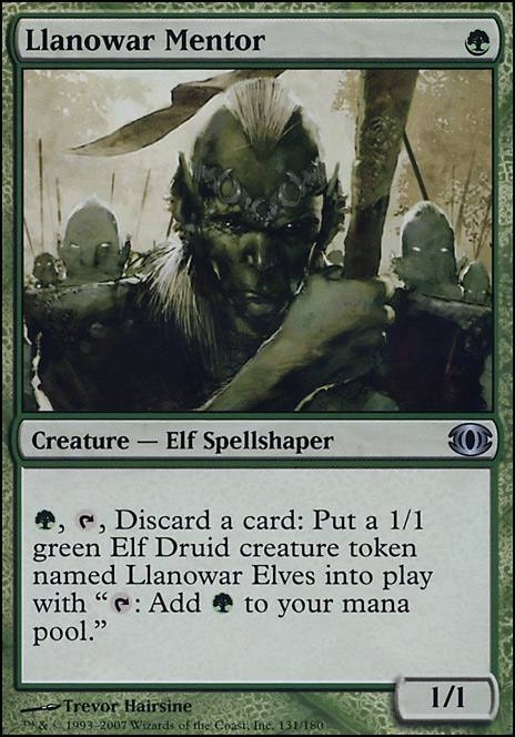 Llanowar Mentor feature for Lathril elf commander