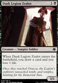 Dusk Legion Zealot feature for Jon vampire deck