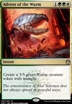 Advent of the Wurm feature for Selesnya Tokens - RTR Block