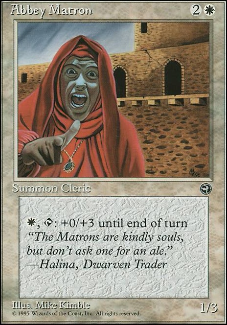 Abbey Matron feature for Non-Magic the Gathering