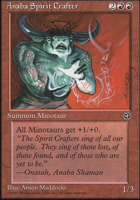 Anaba Spirit Crafter feature for Minotaur Loots in Pauper!