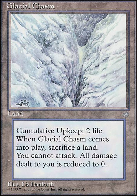 Glacial Chasm feature for glacial chasm control