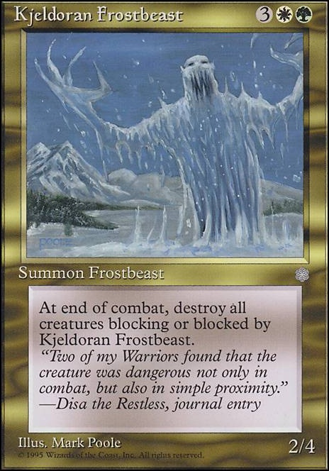 Featured card: Kjeldoran Frostbeast