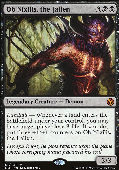 Ob Nixilis, the Fallen feature for Land Green,Black