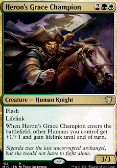Heron's Grace Champion feature for Holy Legion of Humans