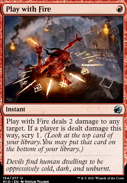 Play with Fire feature for Historic MtgArena Mono red