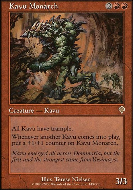 Kavu Monarch feature for Dominaria's Kavucade of Beast