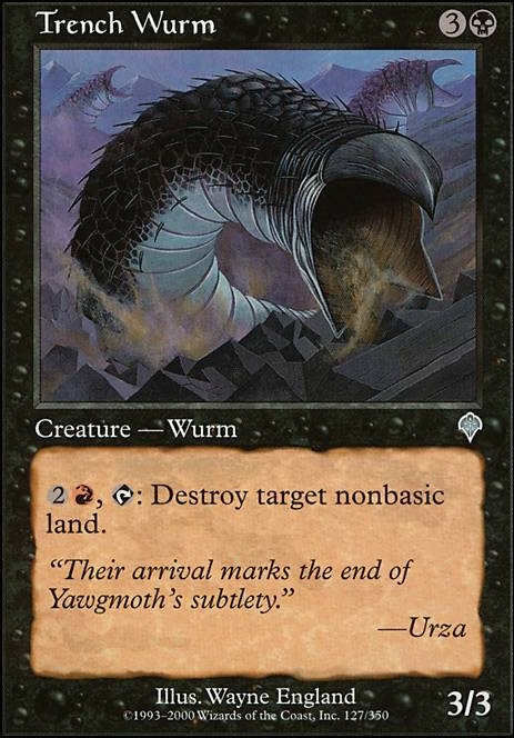 Trench Wurm feature for Rakdos Frustration (Trench Wurm PDH)